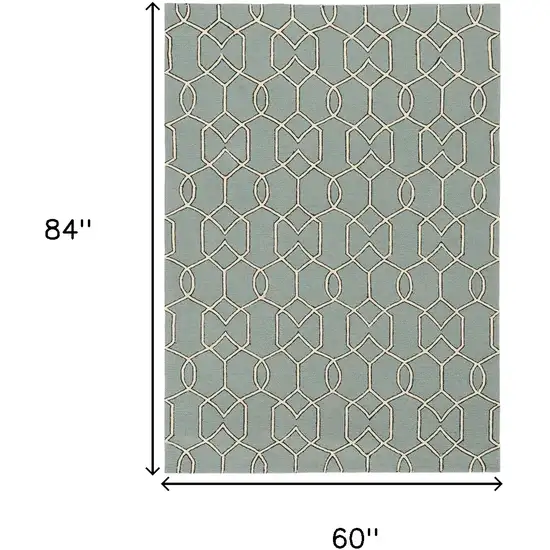 Spa Geometric Trellis Uv Treated Indoor Area Rug Photo 3