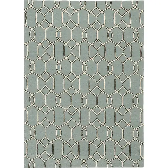 Spa Geometric Trellis Uv Treated Indoor Area Rug Photo 2