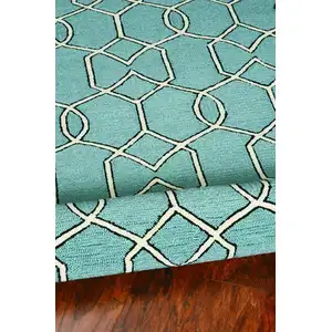 Photo of Spa Trellis and Diamond UV Treated Area Rug