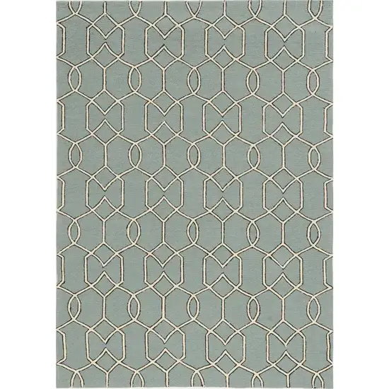 Spa Trellis And Diamond Uv Treated Area Rug Photo 2