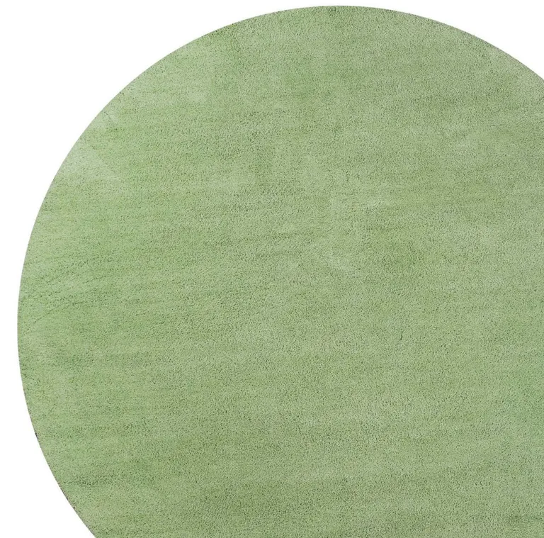 Spearmint Green Round Indoor Shag Rug Photo 2