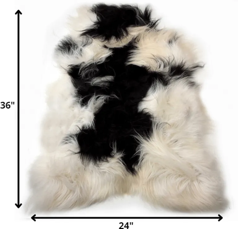 Spotted Sheepskin Single Long-Haired - Area Rug Photo 2