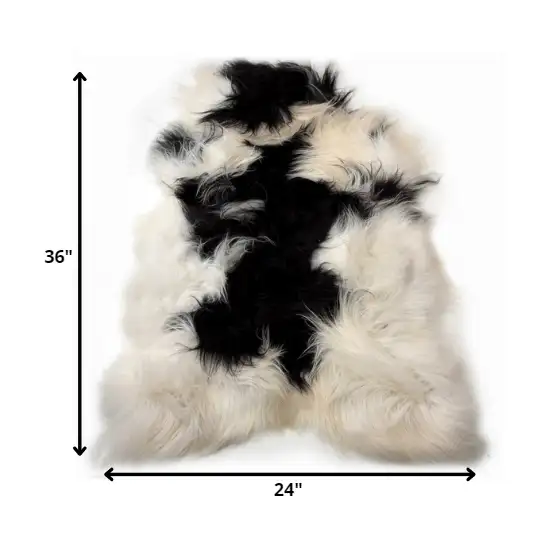 Spotted Sheepskin Single Long-Haired - Area Rug Photo 2