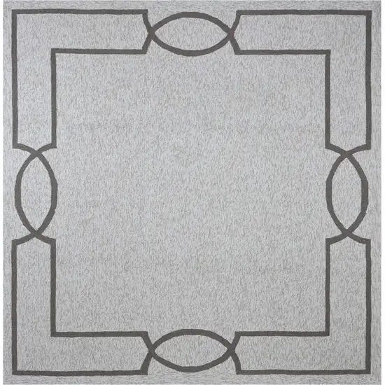 Square   UV treated Polypropylene Oatmeal Area Rug Photo 1