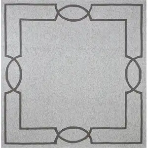 Photo of Square   UV treated Polypropylene Oatmeal Area Rug