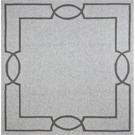 Square   UV treated Polypropylene Oatmeal Area Rug Photo 4