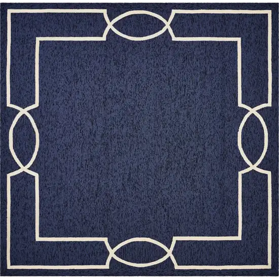 Square   UV treated Polypropylene Ocean Area Rug Photo 1