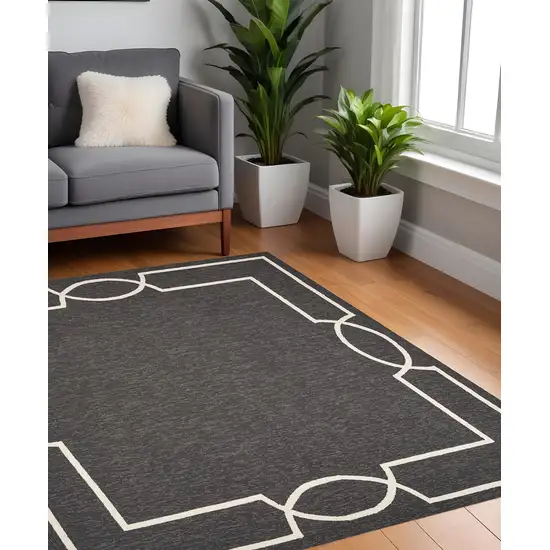 7' Square   Uv Treated Polypropylene Onyx Area Rug Photo 1