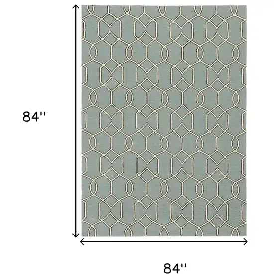 7' Square   Uv Treated Polypropylene Spa Area Rug Photo 3