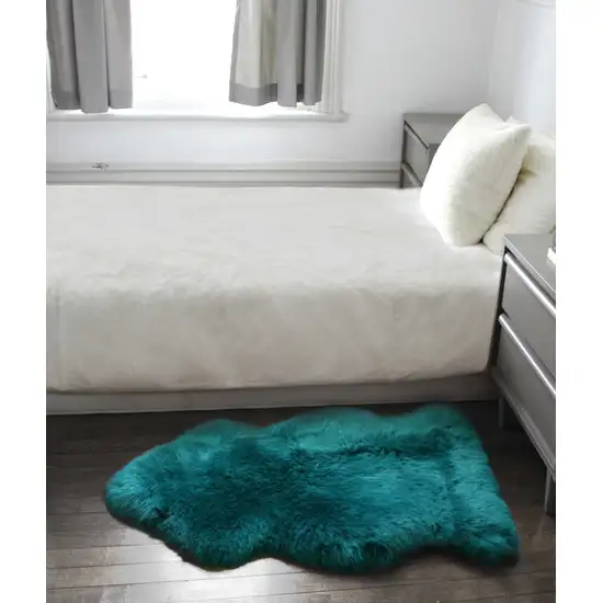 Steel Blue New Zealand Natural Sheepskin Rug Photo 2