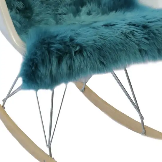 Steel Blue New Zealand Natural Sheepskin Rug Photo 3