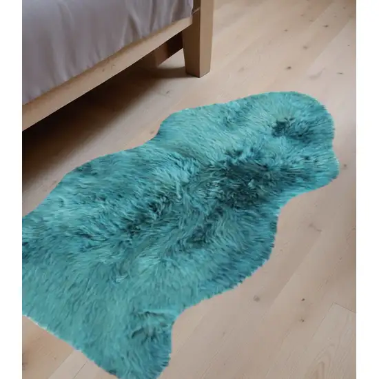 Steel Blue New Zealand Natural Sheepskin Rug Photo 1