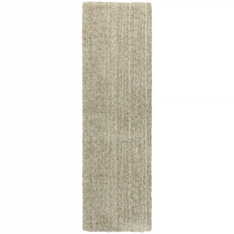 Stone Shag Power Loom Stain Resistant Runner Rug Photo 1