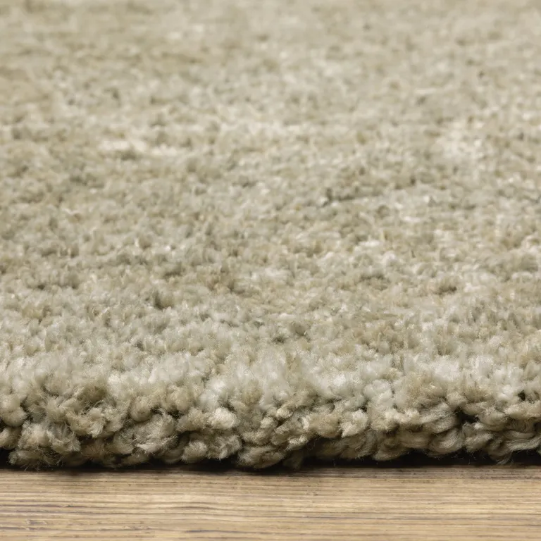 Stone Shag Power Loom Stain Resistant Runner Rug Photo 5