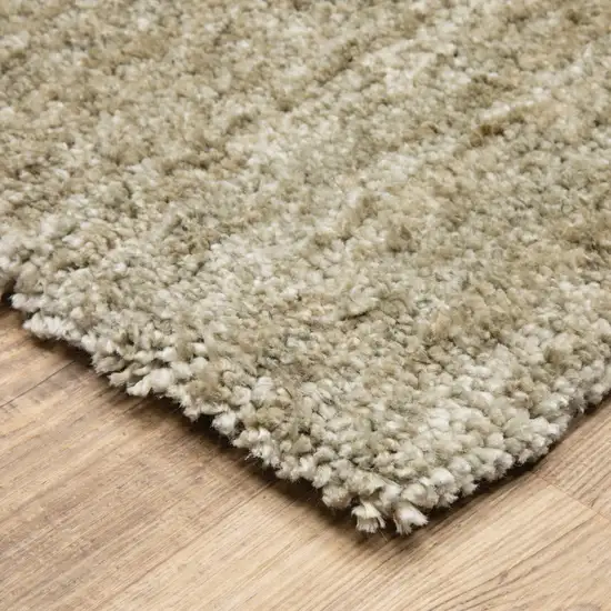 Stone Shag Power Loom Stain Resistant Runner Rug Photo 3