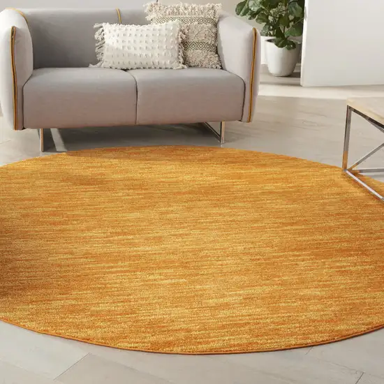 Sunburst Round Non Skid Indoor Outdoor Area Rug Photo 7