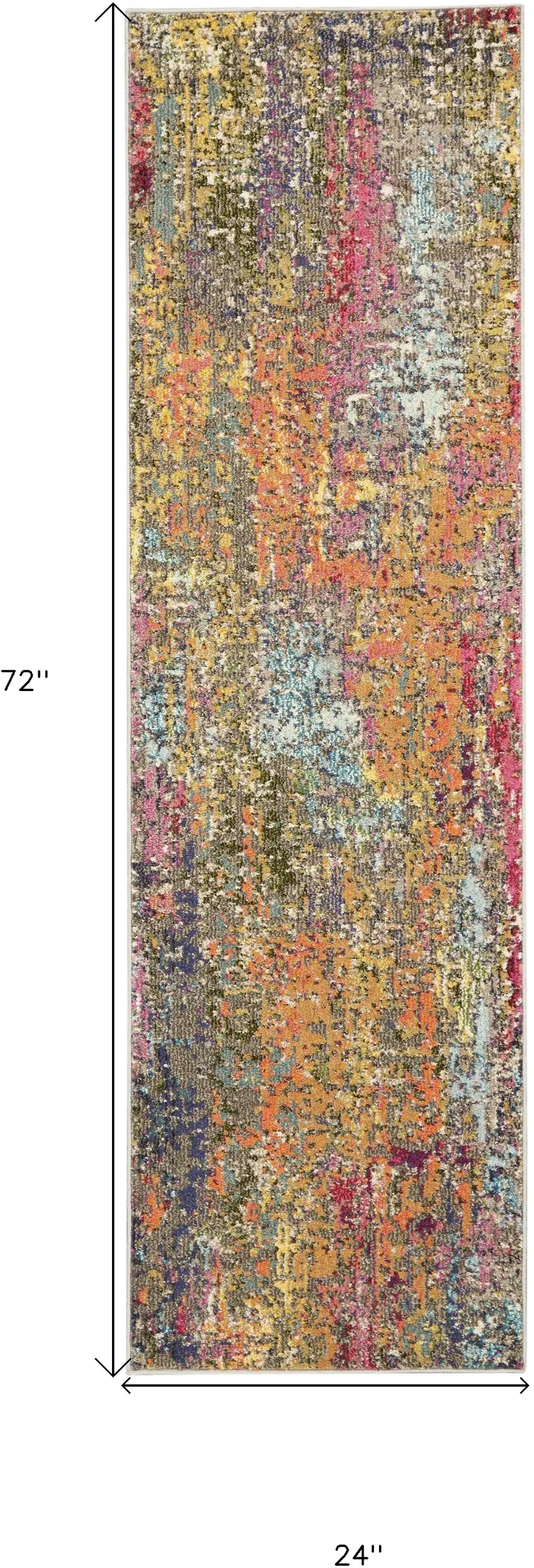 Sunset Abstract Power Loom Non Skid Area Rug Photo 5