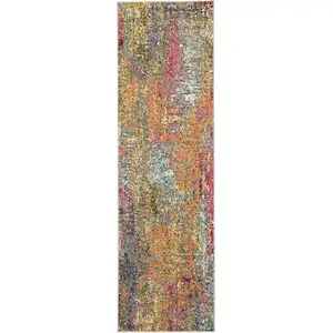 Photo of Sunset Abstract Power Loom Non Skid Area Rug