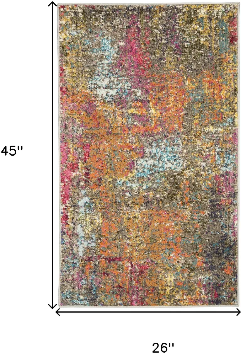 Sunset Abstract Power Loom Non Skid Area Rug Photo 5