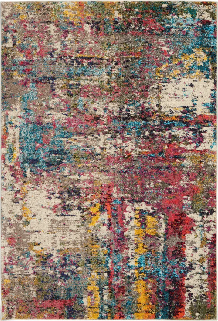 Sunset Abstract Power Loom Non Skid Area Rug Photo 1