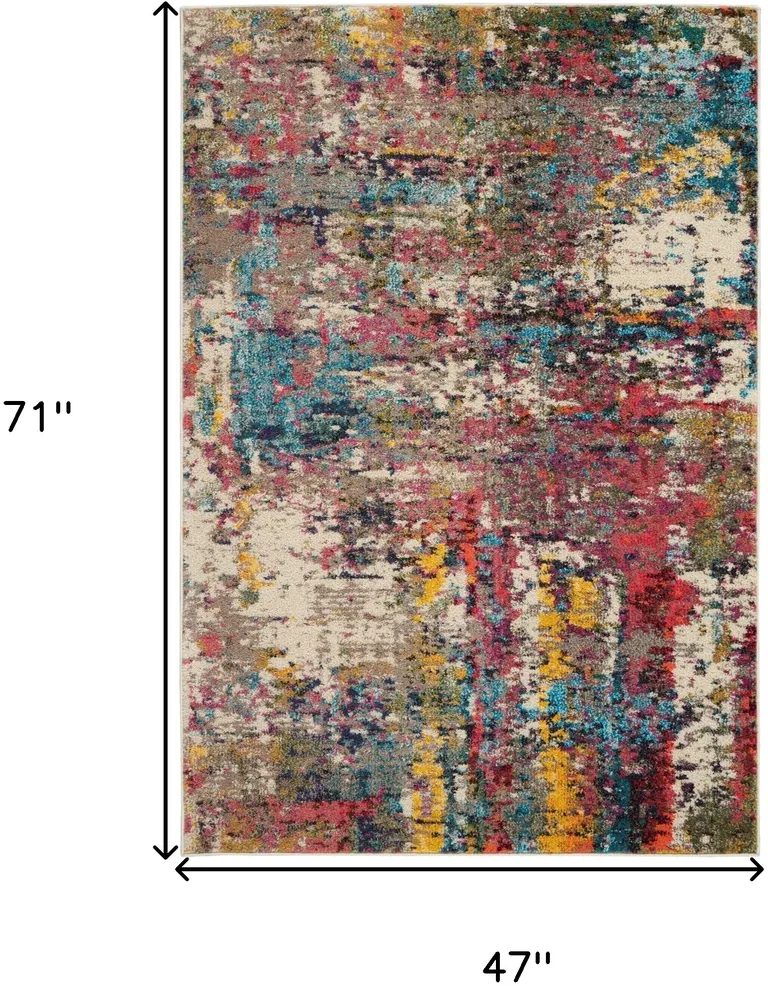 Sunset Abstract Power Loom Non Skid Area Rug Photo 5