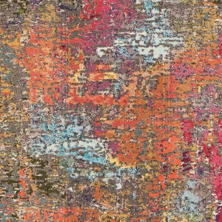 Sunset Abstract Power Loom Non Skid Area Rug Photo 3