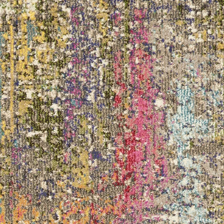 Sunset Abstract Power Loom Non Skid Runner Rug Photo 3