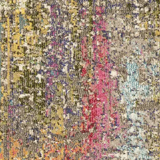 Sunset Abstract Power Loom Non Skid Runner Rug Photo 3