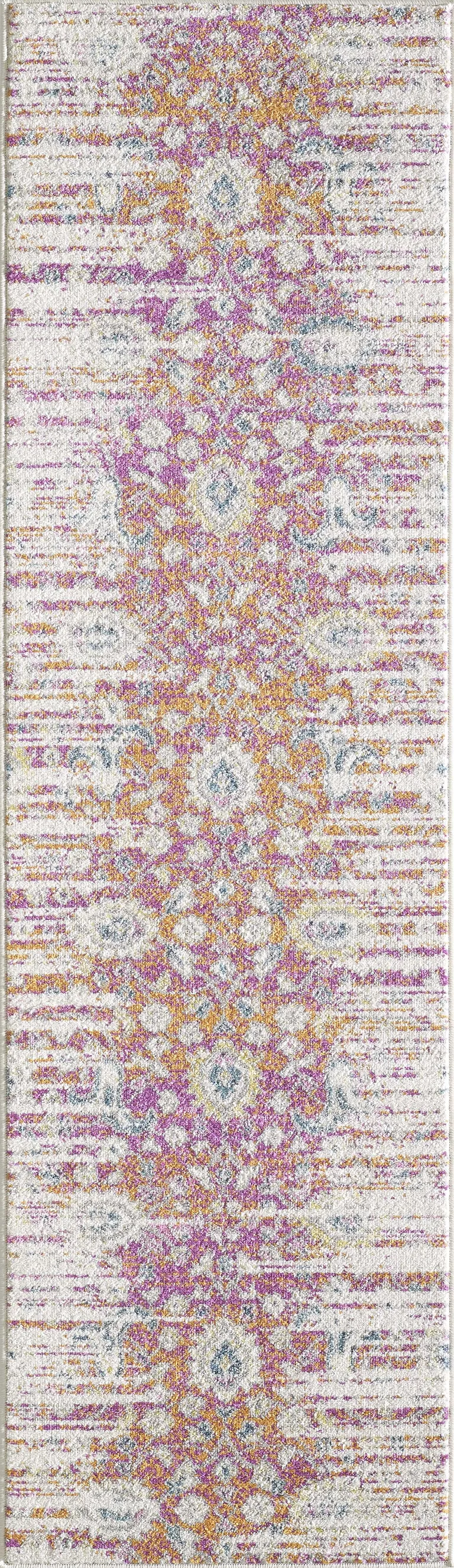 Sunset Floral Vines Distressed Indoor Area Rug Photo 1