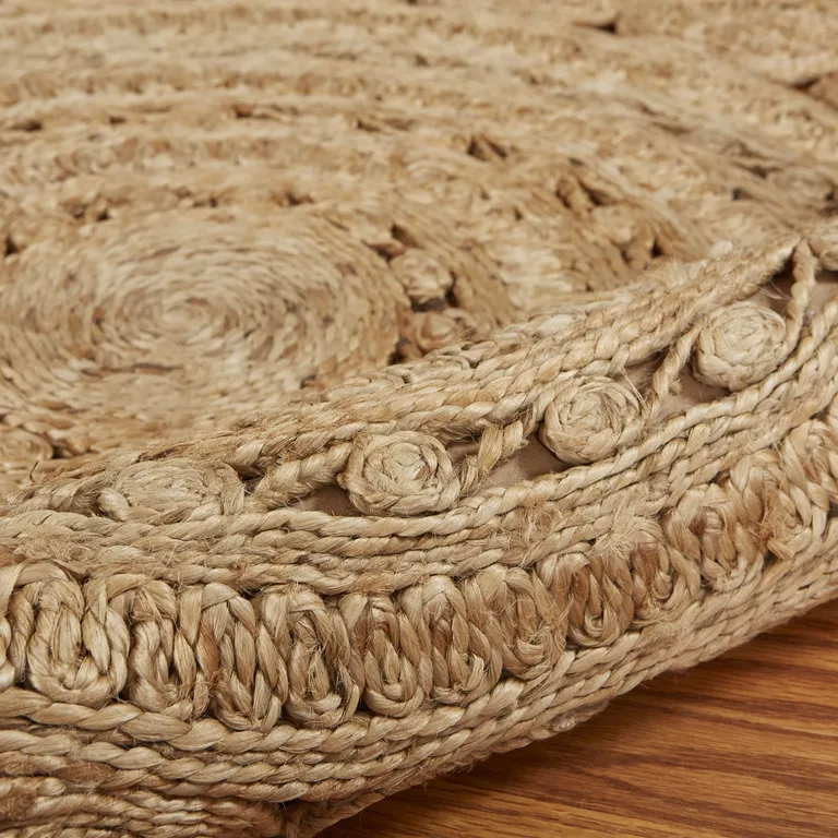 Sunshine Golden Natural Jute Area Rug Photo 5