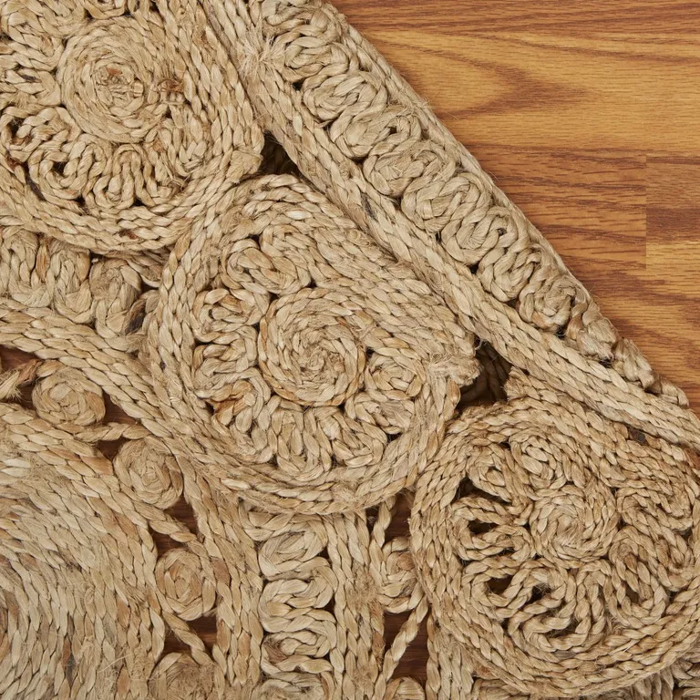 Sunshine Golden Natural Jute Area Rug Photo 4