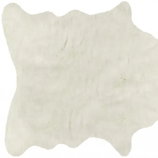 Super Soft Off White Faux Hide Area Rug Photo 4