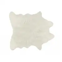 Photo of Super Soft Off White Faux Hide Area Rug