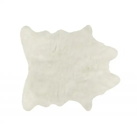 Super Soft Off White Faux Hide Area Rug Photo 1