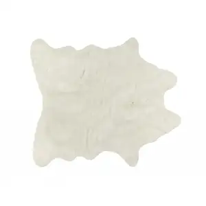 Photo of Super Soft Off White Faux Hide Area Rug