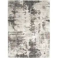 Photo of Tan Abstract Power Loom Area Rug