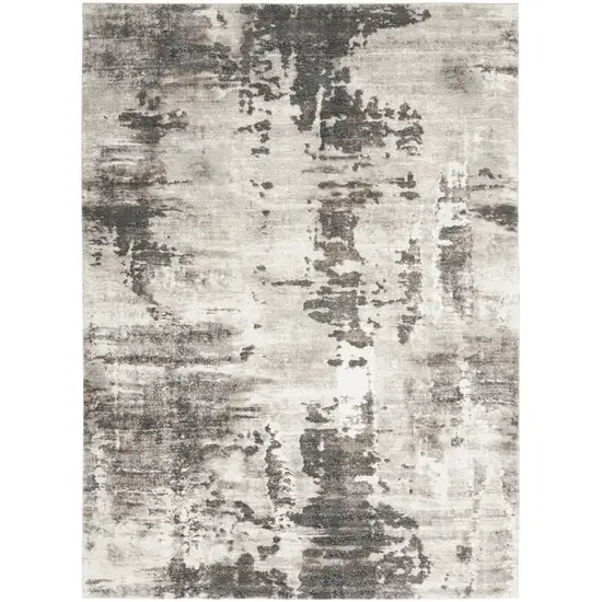 Tan Abstract Power Loom Area Rug Photo 2