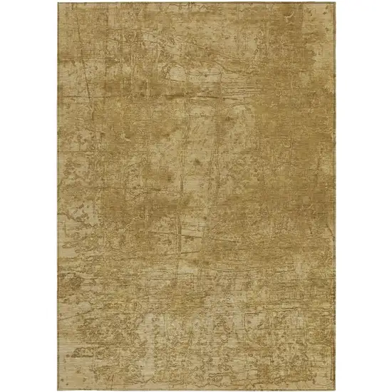 Tan Abstract Washable Non Skid Indoor Outdoor Area Rug Photo 4