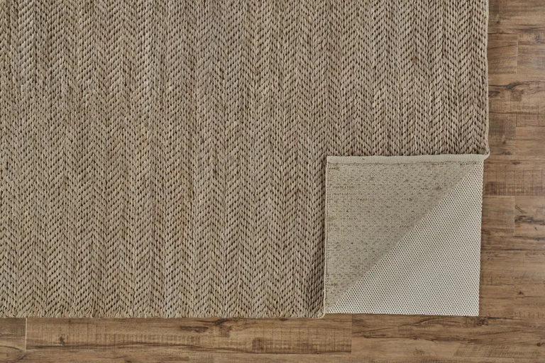 Tan And Gray Hand Woven Area Rug Photo 4