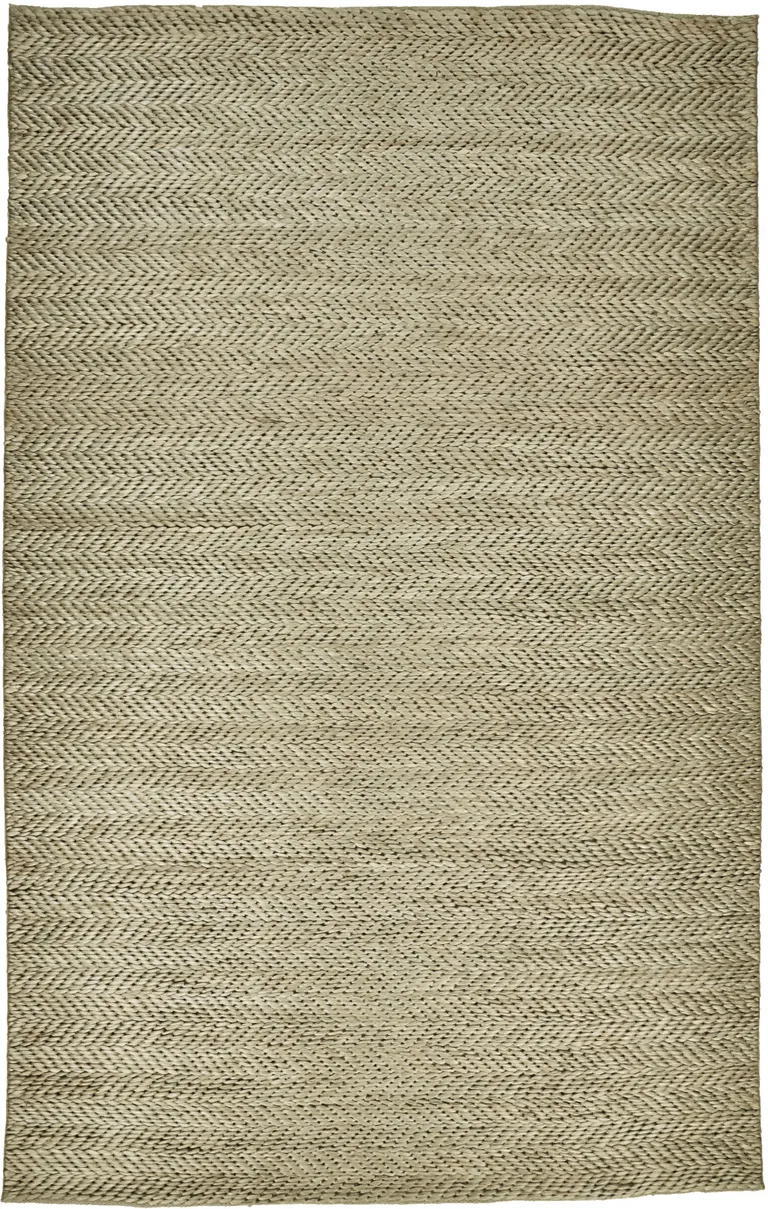 Tan And Gray Hand Woven Area Rug Photo 1