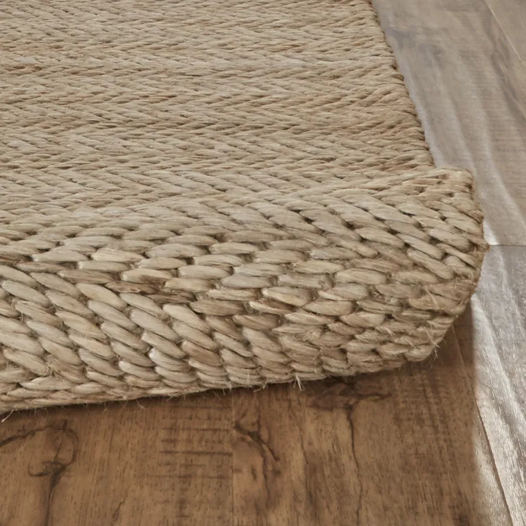 Tan And Gray Hand Woven Area Rug Photo 5