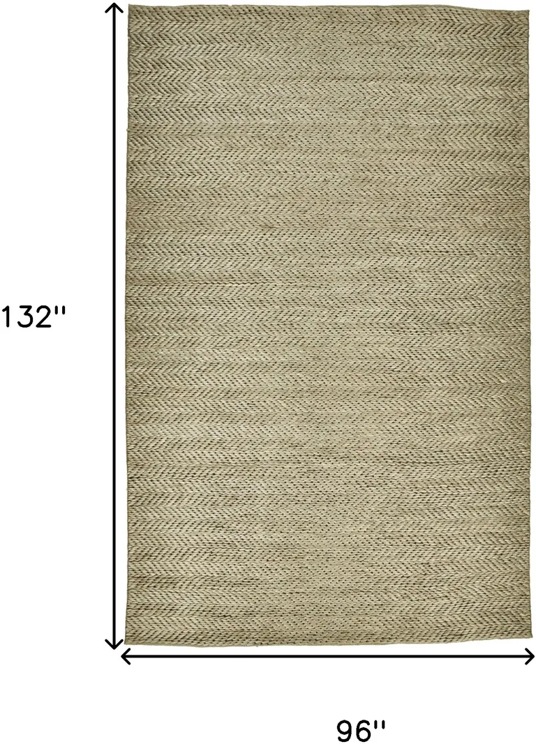 Tan And Gray Hand Woven Area Rug Photo 4