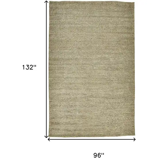 Tan And Gray Hand Woven Area Rug Photo 4