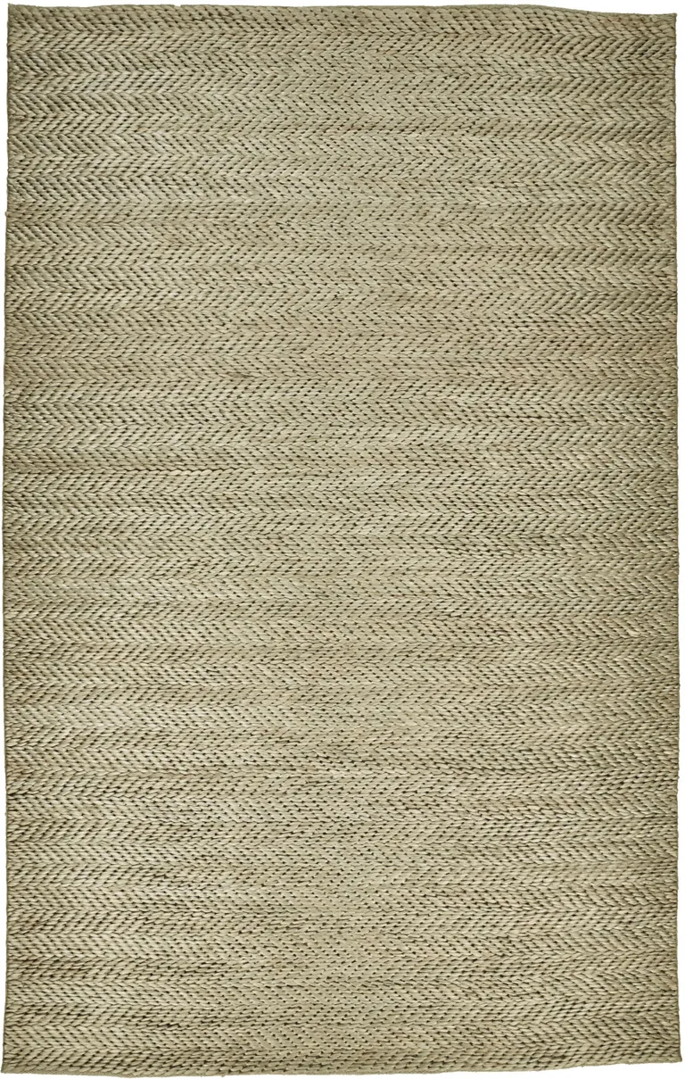 Tan And Gray Hand Woven Area Rug Photo 1