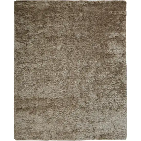 Tan And Taupe Shag Tufted Handmade Area Rug Photo 1