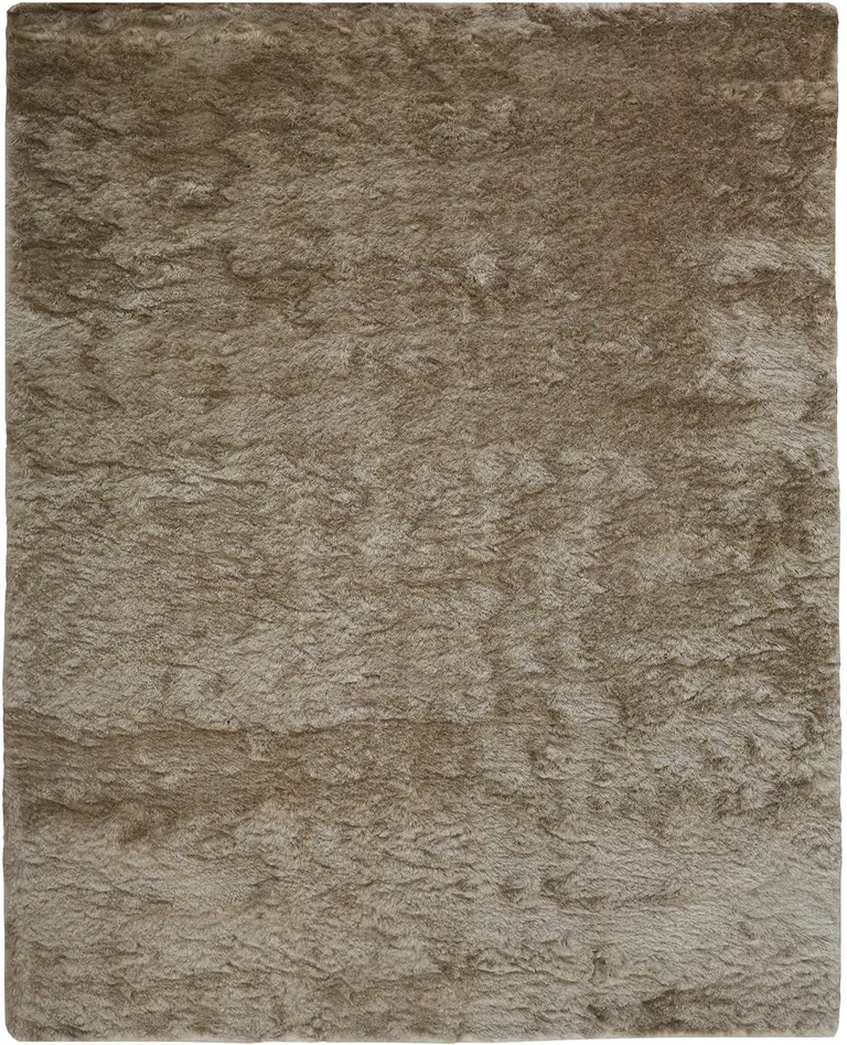 Tan And Taupe Shag Tufted Handmade Area Rug Photo 1