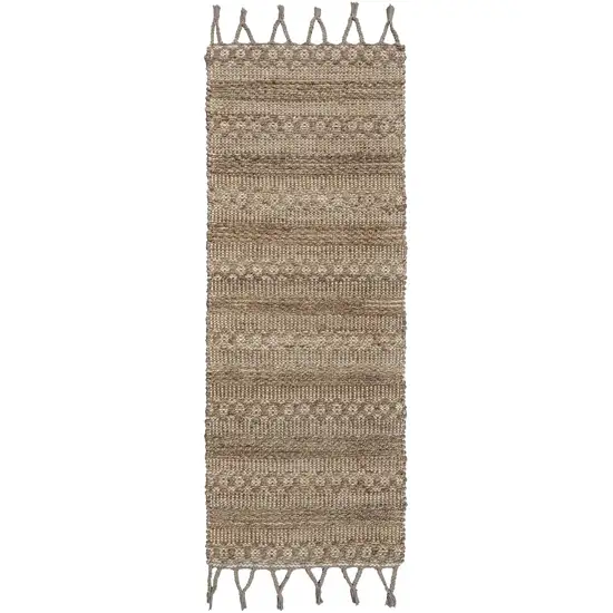 Tan Bohemian Tasseled Area Rug Photo 4