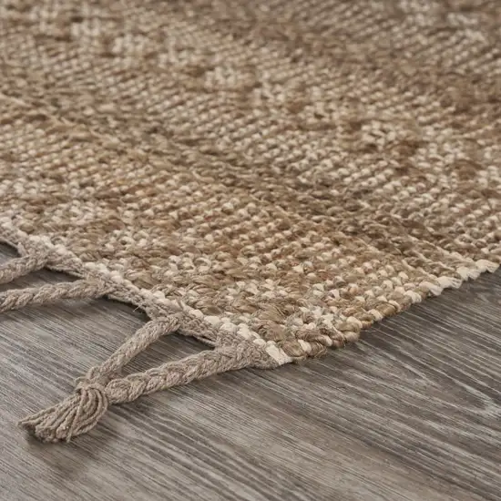 Tan Bohemian Tasseled Area Rug Photo 5