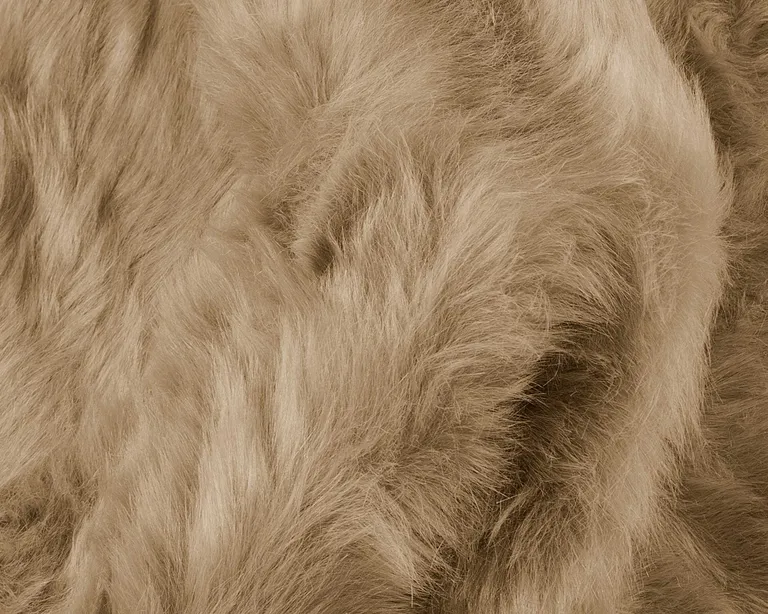 Tan Faux Sheepskin - Rug Photo 2