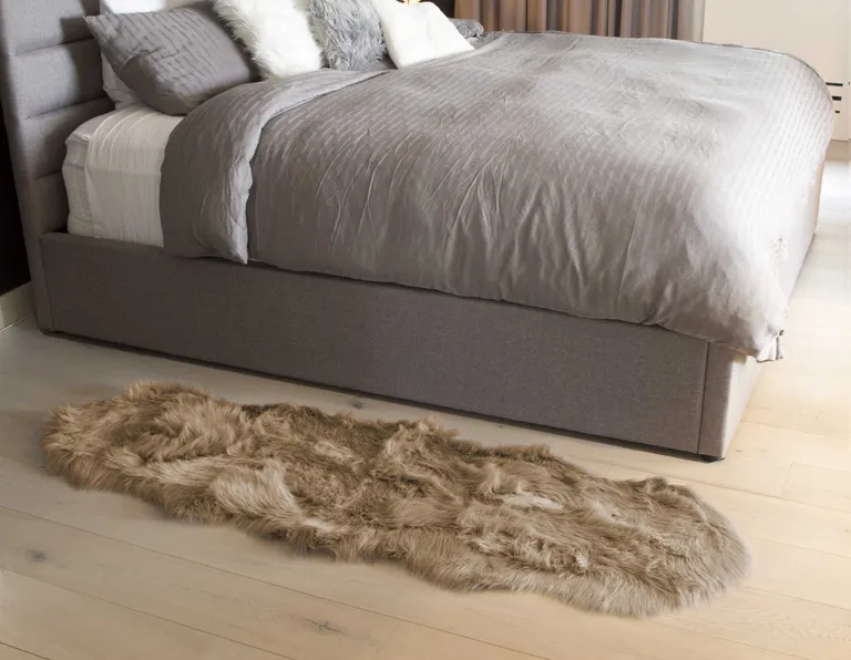 Tan Faux Sheepskin - Rug Photo 3